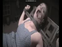 Exciting bdsm video features restrained college girl with butt plug in her ass being probed orally